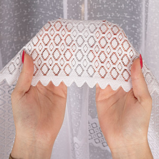 Firanka żakardowa, wysokość 250cm, kolor 001 biały