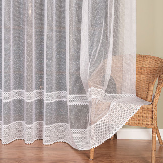 Firanka żakardowa, wysokość 250cm, kolor 001 biały
