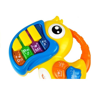 Pianinko organki do re mi papuga żółte