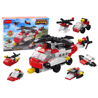 Klocki konstrukcyjne helikopter 6w1 zestaw diy pojazdy 117 ele.