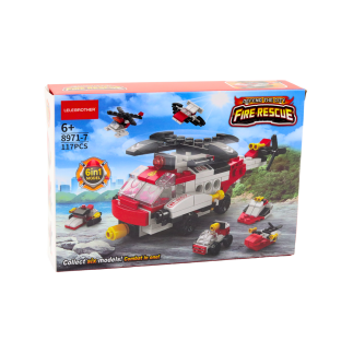 Klocki konstrukcyjne helikopter 6w1 zestaw diy pojazdy 117 ele.