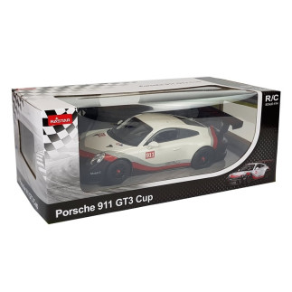 Auto r/c porsche 911 gt3 cup rastar 1:14 białe na pilota