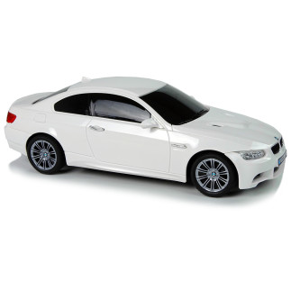 Auto zdalnie sterowane bmw m3 białe 2,4 g pilot kierownica 1:18 dźwięk światła