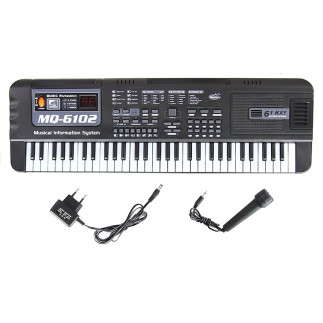 Keyboard mq-6102 61 klawiszy mikrofon do nauki