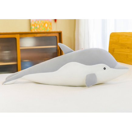Maskotka pluszowy delfin szary 70 cm
