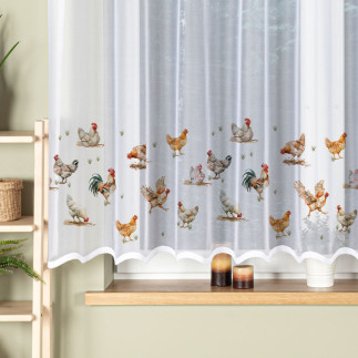 Firanka żakardowa Kury gotowa 300x160cm, kolor biały, EAN: 5906450015616