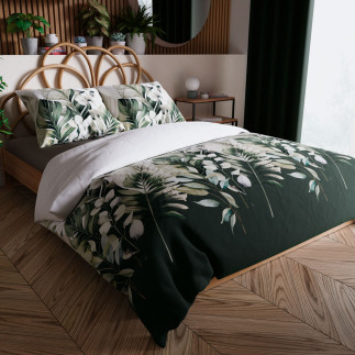 Leafy Komplet Pościeli z Bawełny Satynowej 160x200cm, EAN: 5906450924710