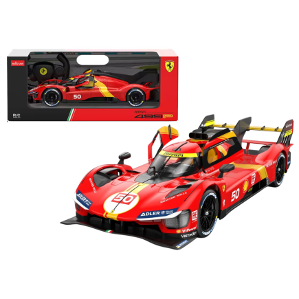 Auto r/c 1:24 zdalnie sterowane sportowe ferrari 499p czerwone
