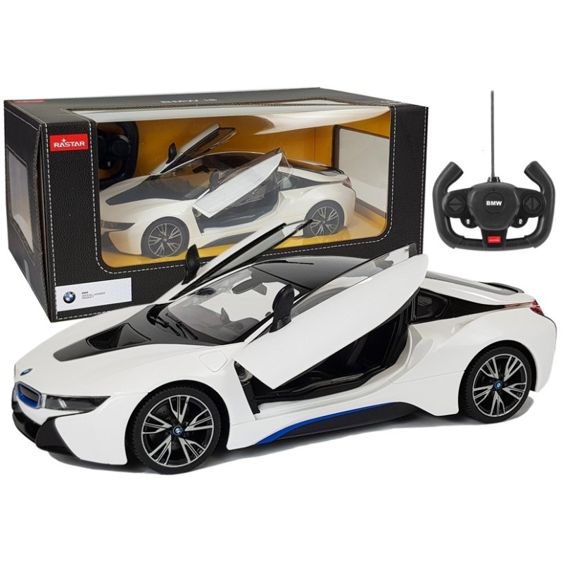 BMW i8 Rastar 1:14 Zdalnie Sterowane Samochód R/C Sportowy Biały, EAN: 5905991028758