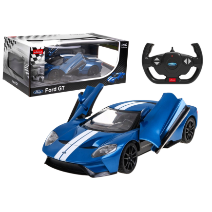 Auto rc model zdalnie sterowany ford gt 1:14 otwierane drzwi niebieski