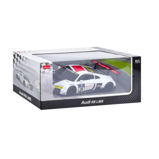 Auto r/c 1:24 zdalnie sterowane sportowe audi r8 lms biało-czarne