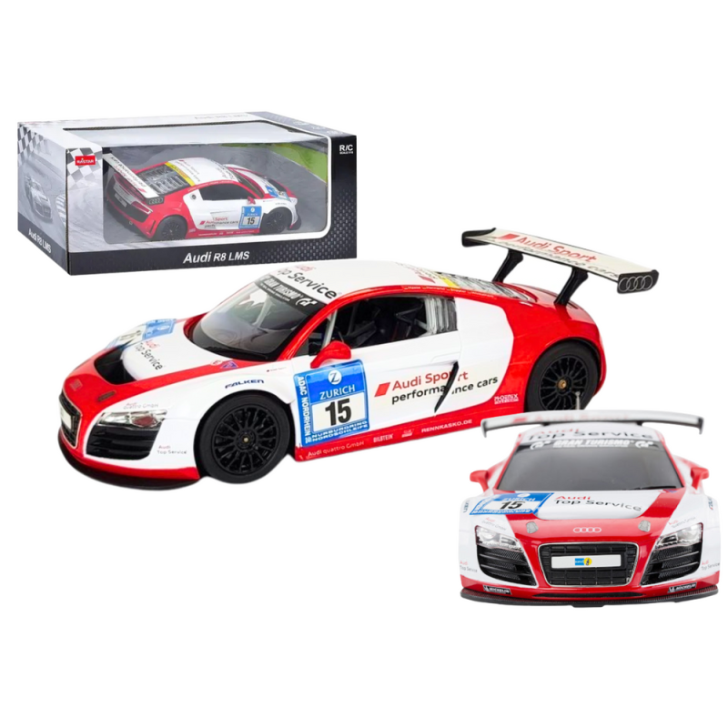 Audi R8 LMS Zdalnie Sterowane Auto R/C 1:24 Białe - EAN: 5905991028932