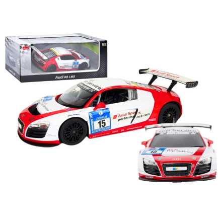 Auto r/c 1:24 zdalnie sterowane sportowe audi r8 lms białe