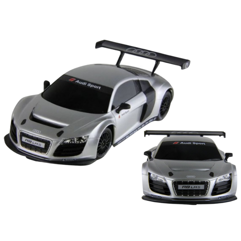Auto R/C Audi R8 LMS Sportowe Srebrne 1:24 - Zdalnie Sterowane – EAN: 5905991029021