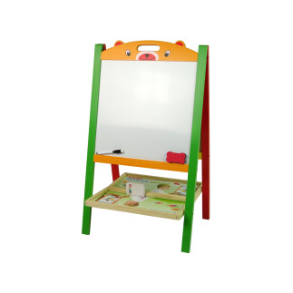 Drewniana tablica 2w1 z magnesami i pisakiem - edukacyjne liczby, działania i słowa | EAN: 5904665990520