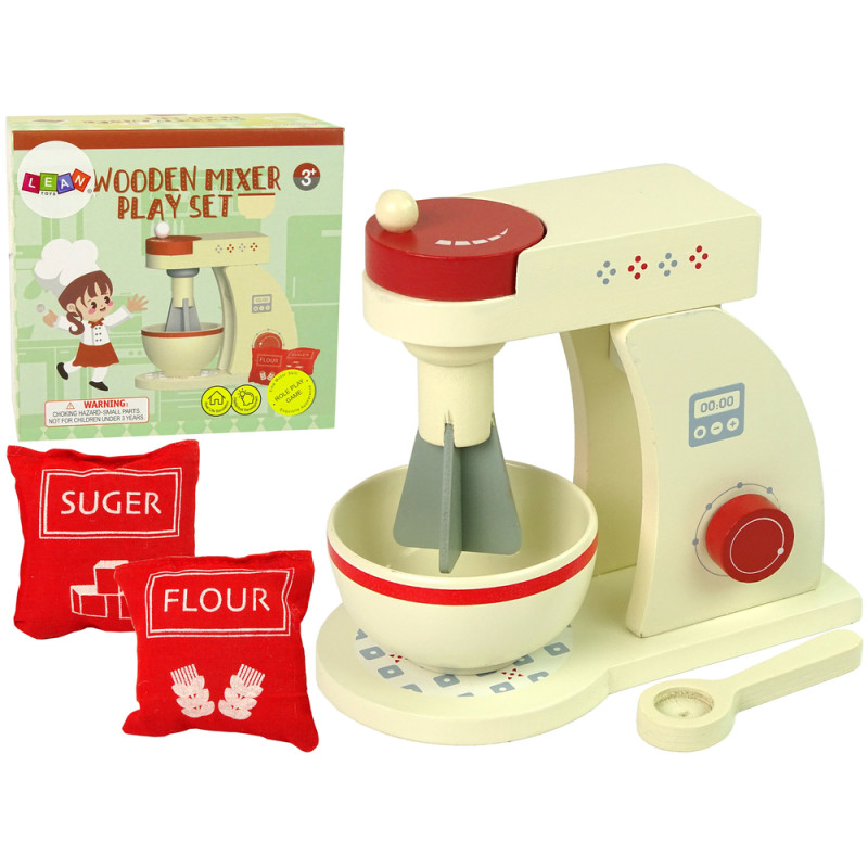 Drewniany Robot Kuchenny Mikser z Akcesoriami dla Dzieci, EAN: 5904665990582