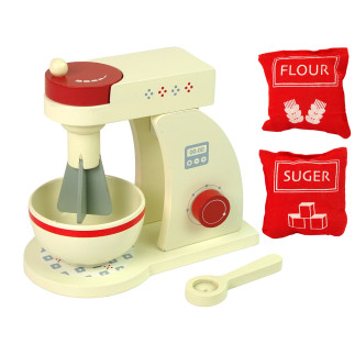 Drewniany Robot Kuchenny Mikser z Akcesoriami dla Dzieci, EAN: 5904665990582
