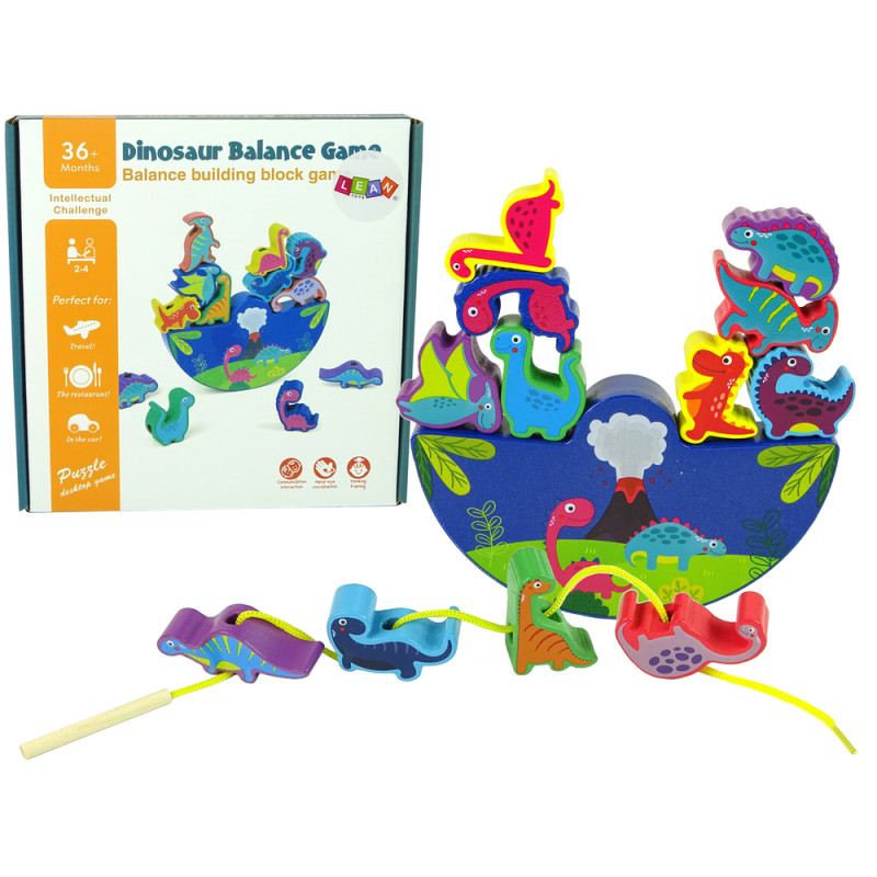 Drewniana gra zręcznościowa Dinosaur Balance Game 5904665990278