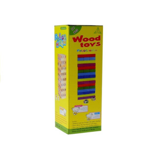 Drewniana Wieża Zręcznościowa 48 Klocków - Gra Umiejętności z EAN: 5905214973414