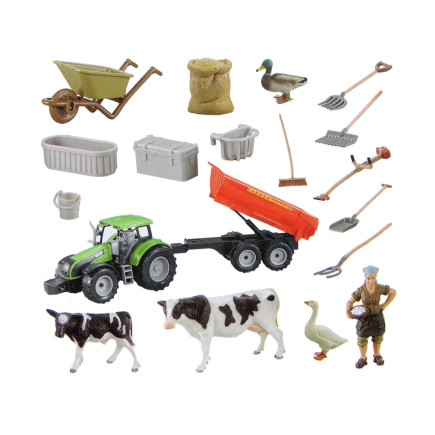 Zestaw DIY Farma z krową i kaczką - Wysoki Płot do Złożenia, EAN: 5905214971946