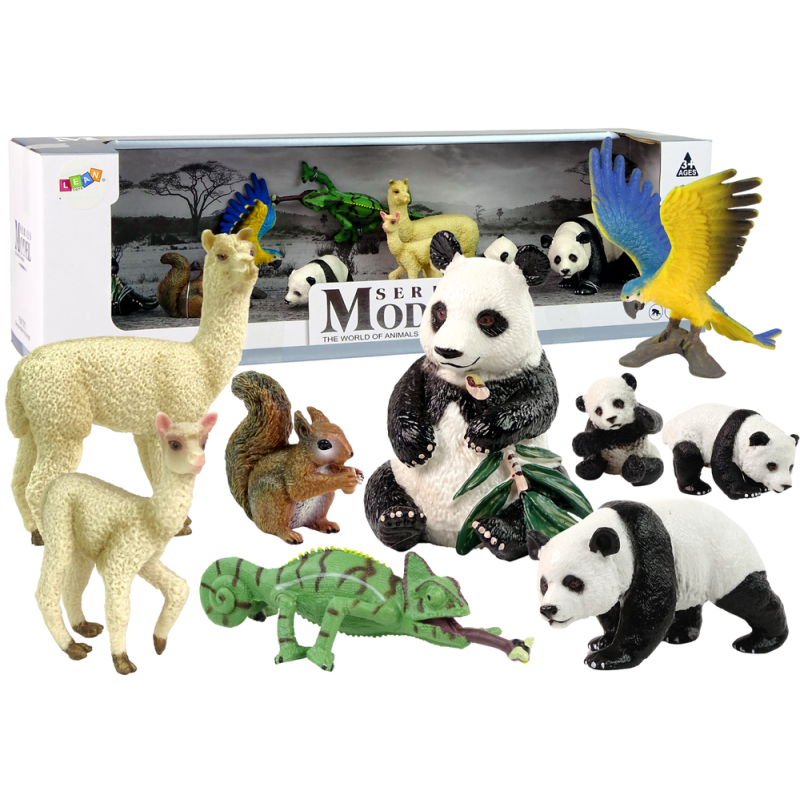 Figurka zwierzęta Zestaw Papuga Panda 5905214971670