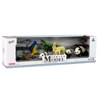 Figurka zwierzęta zestaw papuga panda