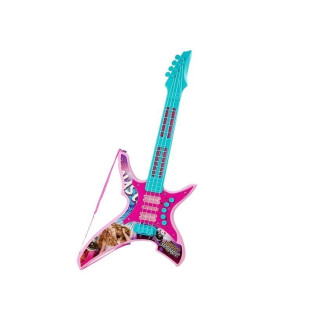 Gitara elektryczna różowa ze światłami i dźwiękami 62 cm EAN: 5903802454086