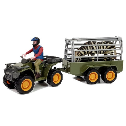 Quad z Przyczepką Transporter Figurki Zebra - EAN: 5903802454475