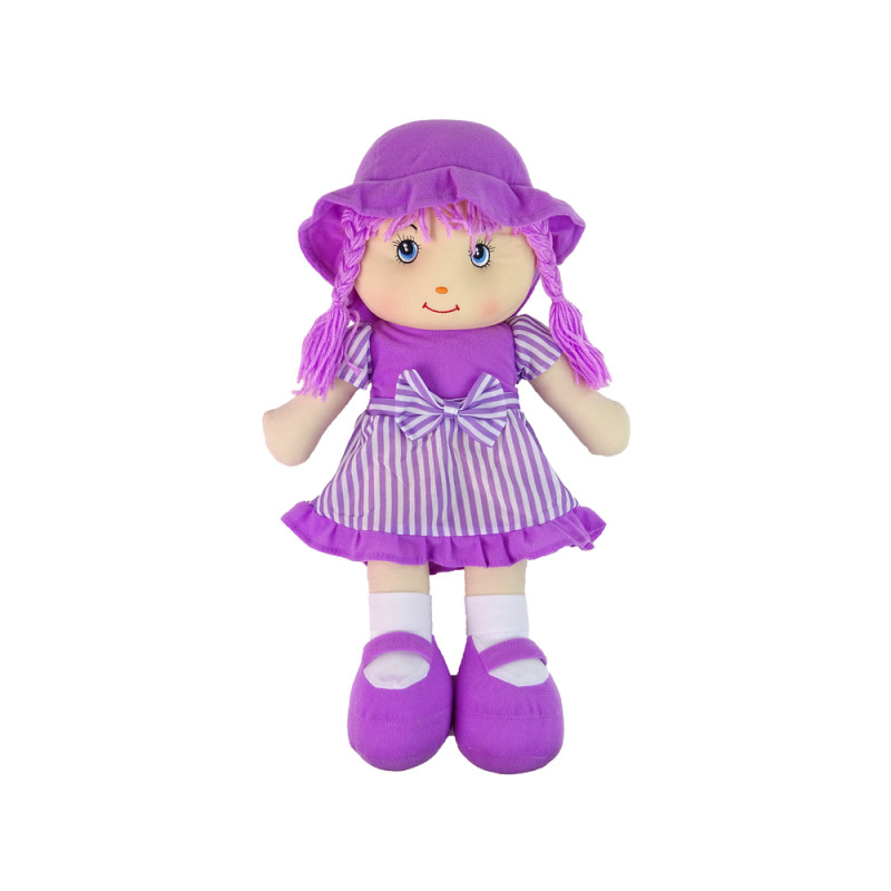 Lalka szmacianka przytulanka fioletowa w paski 50 cm EAN: 5904665999196