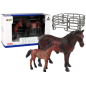 Zestaw 2 figurek koni w zagrodzie - figurka koń, źrebak EAN: 5905214971786