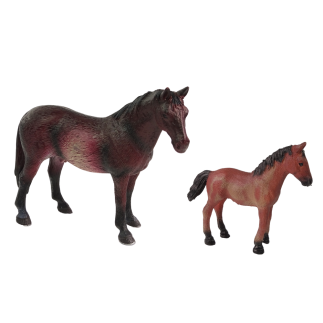 Zestaw 2 figurek koni w zagrodzie - figurka koń, źrebak EAN: 5905214971786