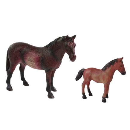 Zestaw 2 figurek koni w zagrodzie - figurka koń, źrebak EAN: 5905214971786