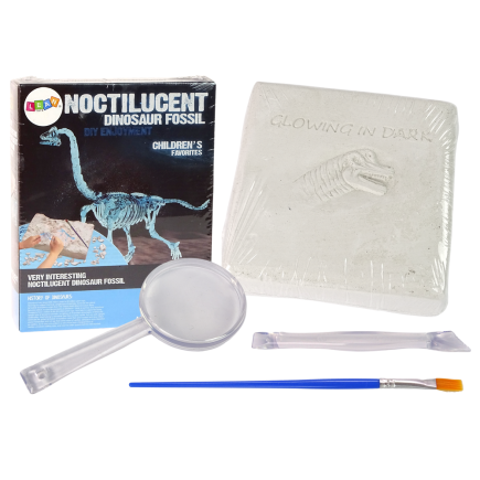 Zestaw archeologiczny wykopaliska dinozaur szkielet 3d brachiosaurus hologram