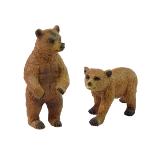 Figurki niedźwiedzia brunatnego z młodym - Zestaw 2 sztuki, EAN: 5905214971410