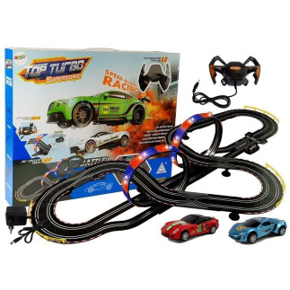 Tor wyścigowy 1:43 2 autka top turbo światła 7,6 m długości