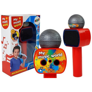 Mikrofon dziecięcy bezprzewodowy karaoke głośnik bluetooth czerwony