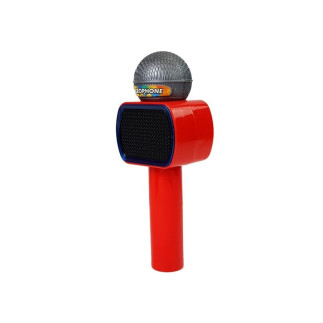Mikrofon dziecięcy bezprzewodowy karaoke głośnik bluetooth czerwony
