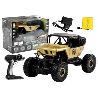 Auto zdalnie sterowane Jeep R/C Złoty 1:18 - EAN: 5907625582346