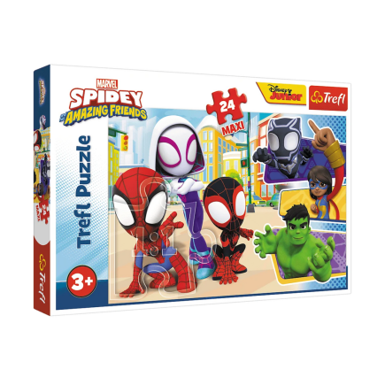 Puzzle 24el.maxi spidey i przyjaciele trefl 14348