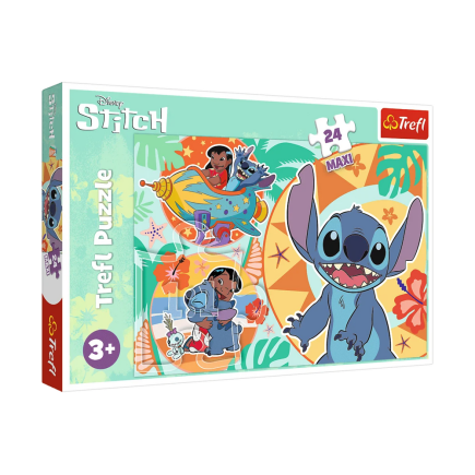 Puzzle 24el. maxi wesoły dzień lilo&stich trefl 14365
