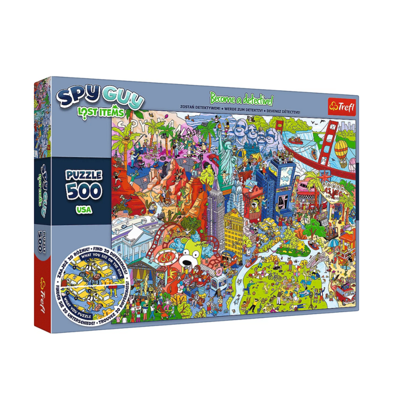Puzzle spy guy lost items 500 el. usa trefl 37480