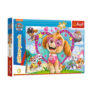 Puzzle 100el. w blasku skye trefl 14818