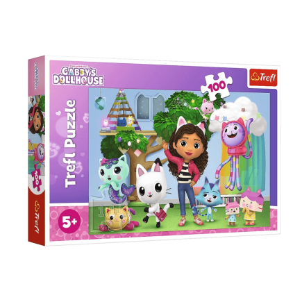 Puzzle 100el.koci domek gabi trefl 16464