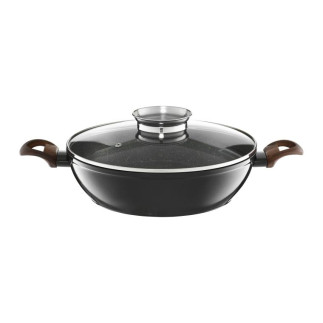 AM-DARKWOOD PATELNIA GL 28CM ALU AROMA KNOB IND