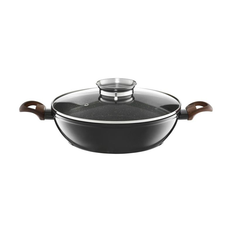AM-DARKWOOD PATELNIA GL 28CM ALU AROMA KNOB IND