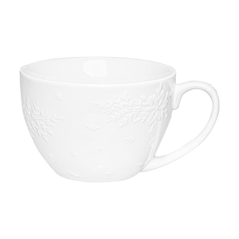 Kubek Galactic White Liście 450 ml AMBITION
