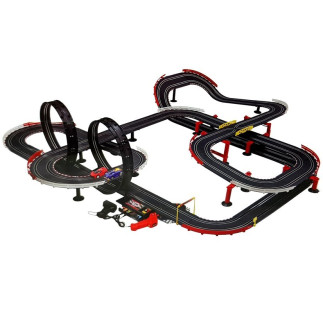 Tor wyścigowy z samochodzikami 2 autka 1420 cm turbo 1:43 kontrolery