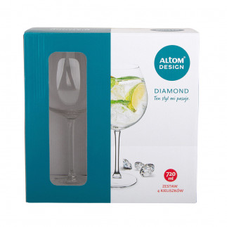 DIAMOND XXL KPL.4 KIELISZKÓW 720 ML