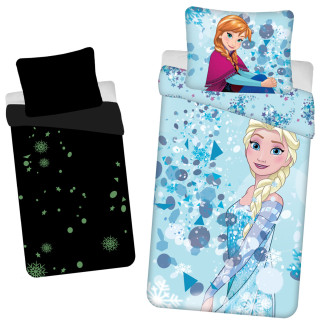 Pościel Bawełna 140X200+1P70X90 Kraina Lodu Świeci