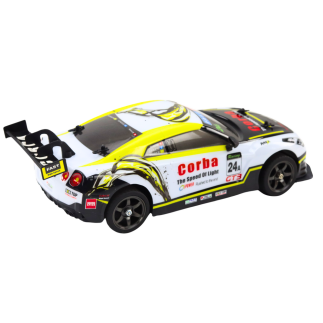 Auto sportowe RC Drift z wymiennymi kołami biało-żółtymi EAN: 5905991034995